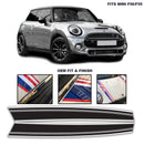 Retro Bonnet Stripes Decals Fits Mini Cooper F56 F55 Bubble Free Exact OEM Fit