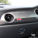 2x R53 Mini Cooper S Union Jack Colour Dashboard Vinyl Decal Stickers