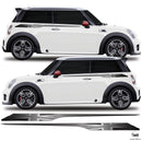 Grey Union Jack Upper Side Stripe Graphic Stickers For R56 Mini Cooper S, JCW, One