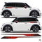 Red Union Jack Side Stripe Graphic Stickers For R56 Mini Cooper S, JCW, Works