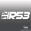 Mini Cooper S R53 Union Jack Car Window Bumper Vinyl Decal Sticker