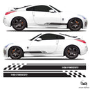 Nissan 350z 3.5L v6 VQ Power JDM Half Side Stripes Graphics Kit