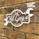 Funny Novelty Old Guys Garage Acrylic Wall Mounted Sign