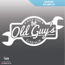 Wall Mounted Old Guys Garage Sign Design
