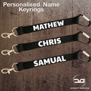Personalised Custom Text Mini Lanyard Keyring Keychain