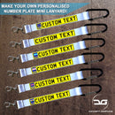 Personalised Custom Number Plate Mini Lanyard Keyring