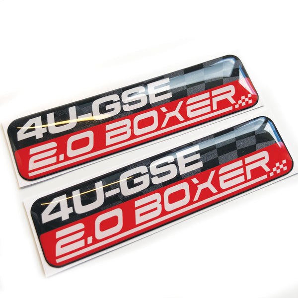 4U-GSE Boxer Engine 3D Domed Gel Decal Sticker Badges Fits Toyota BRZ GT86