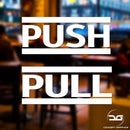Push & Pull Bold Effect Business Vinyl Decal Door Sign Stickers