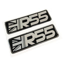 R55 Mini Cooper One Convertible Union Jack Car Chrome 3D Domed Gel Decal Badge Wing Emblem Fits Mini Cooper