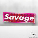 Savage Love Heart Retro 8 Bit Funny Novelty Car Window Bumper Vinyl Decal Slap Sticker