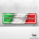 Scorpion Power Italian Flag Euro Car Vinyl Decal Window Bumper Slap Sticker for Fiat 500 Abarth's