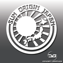 Sun Origin Japanese Rising Sun Vinyl Decal Sticker