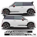 Mini R53 Side Stripes Graphics Kit Supercharged