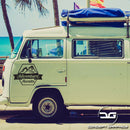 The Adventure Awaits Camper Van Vinyl Decal Sticker