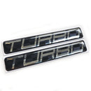 Turbo Engine Car Chrome 3D Domed Gel Decal Sticker Badge Wing Emblems