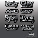 Car Detailing Spray Bottle Vinyl Decal Sticker Labels