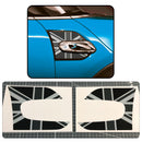 2x Grey Union Jack England Flag Side Wing Trim Badge Sticker Decal Inlays Compatible with Mini Cooper Models