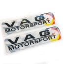 VAG Motorsport German Flag 3D Domed Gel Decal Sticker Badges Fits Audi VW