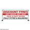 Discount Tyres new part worn pvc sign banner garage