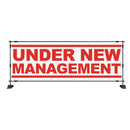 Under New Management Outdoor PVC Banner Sign Shop Retail Business