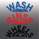 Car Detailing Arch Effect Wash, Rinse & Wheels Vinyl Bucket Stickers