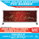 Wishing Our Customers Merry Christmas Printed PVC Banner