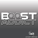 Boost Addict Twin Turbo Vinyl Decal Sticker