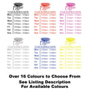 Coffee Shop Cup Personalised Opening Hours Times Window Vinyl Sign Sticker Colour Example