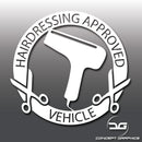 Hairdressing Approved Vehicle Vinyl Decal Sticker