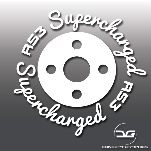 Mini Cooper S R53 Supercharger Signature Car Vinyl Decal Sticker