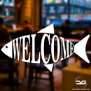 Fish & Chip Shop Welcome Door Entry Business Advertising Vinyl Decal Sticker Sign