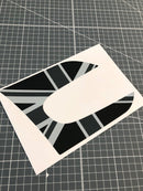 Union Jack Grey Side Wing Trim Stickers Fits Mini Cooper One JCW F56 F55 F57