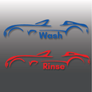 Car Outline Wash & Rinse Vinyl Bucket Stickers