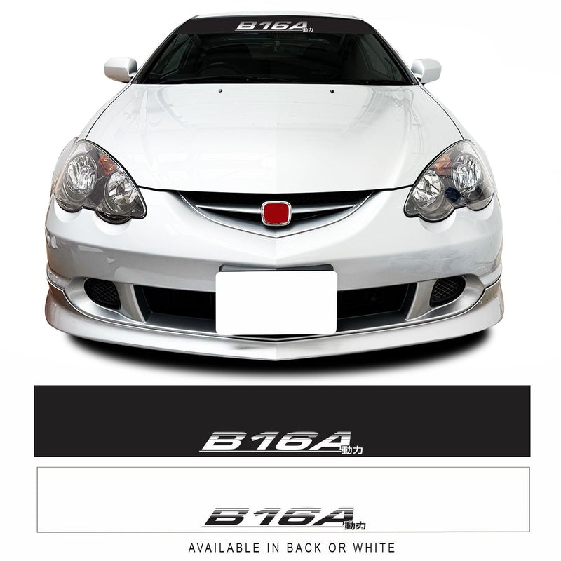B16A Engine JDM Race Car Windscreen Banner Fits Honda Type R Sunstrip Sticker