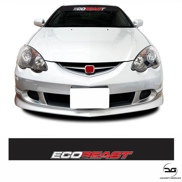 Black EcoBeast Car Windscreen Sunstrip Banner Fits Ford Focus Fiesta ST Ecoboost