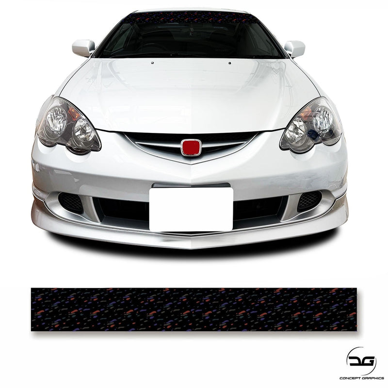 Confetti JDM Car Windscreen Sunstrip Banner Fits Honda, Nissan, Toyota, Mazda