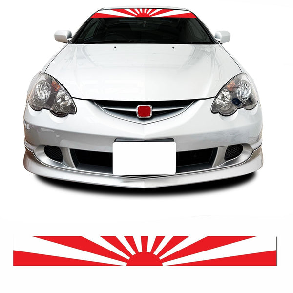 JDM Rising Sun Car Sunstrip Graphic Sticker