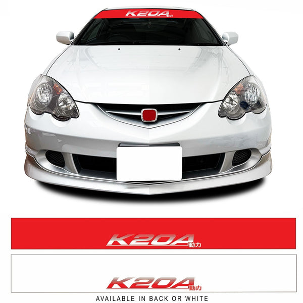 K20A JDM Race Car Windscreen Sunstrip Banner Sticker Turbo Fits Honda Type R