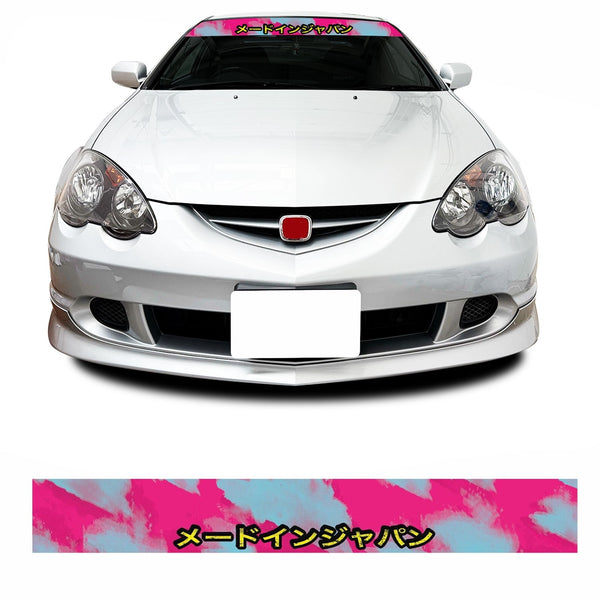 Made In Japan Kanji JDM Drift Race Car Windscreen Sunstrip Banner Sticker Turbo
