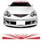 Rising Sun Line Fade JDM Drift Modified Car Windscreen Sunstrip Sticker Banner
