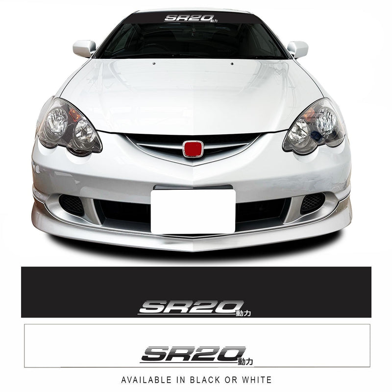 SR20 Engine JDM Race Car Sunstrip Fits Nissan Silvia Banner Windscreen Sticker