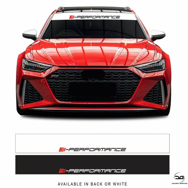 S Performance Car Windscreen Sunstrip Banner Fits Audi A1 A3 A4 S Line RS S1 S3