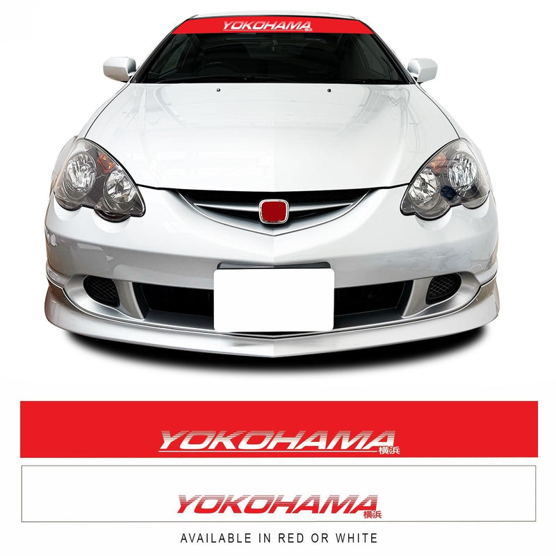 Yokohama Japanese JDM Race Drift Car Windscreen Sunstrip Banner Vinyl Sticker