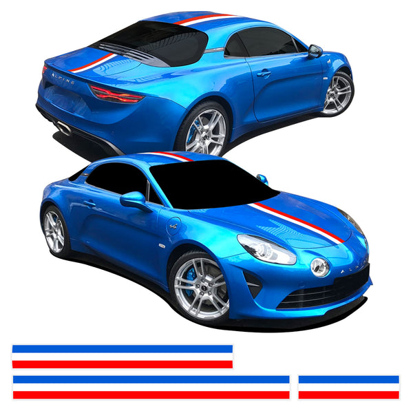 French Flag Over The Top Stipe Kit exact Factory Fit Air Release vinyl for Alpine A110