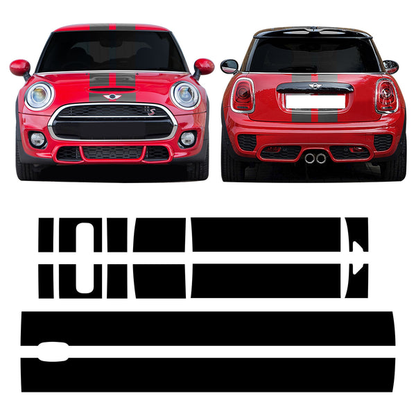 Twin Over The Top Stripe Kit Exact Fit Air Release Vinyl Fits Mini Cooper S F56