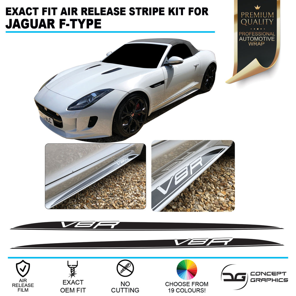 V8R side Stripe Kit For Jaguar F Type | Concept Graphics