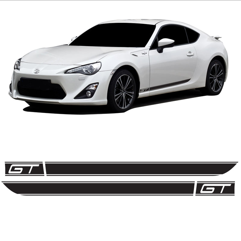 GT Side Stripe Racing JDM Decal Kit Exact Fit Air Release Vinyl Fits Toyota GT86