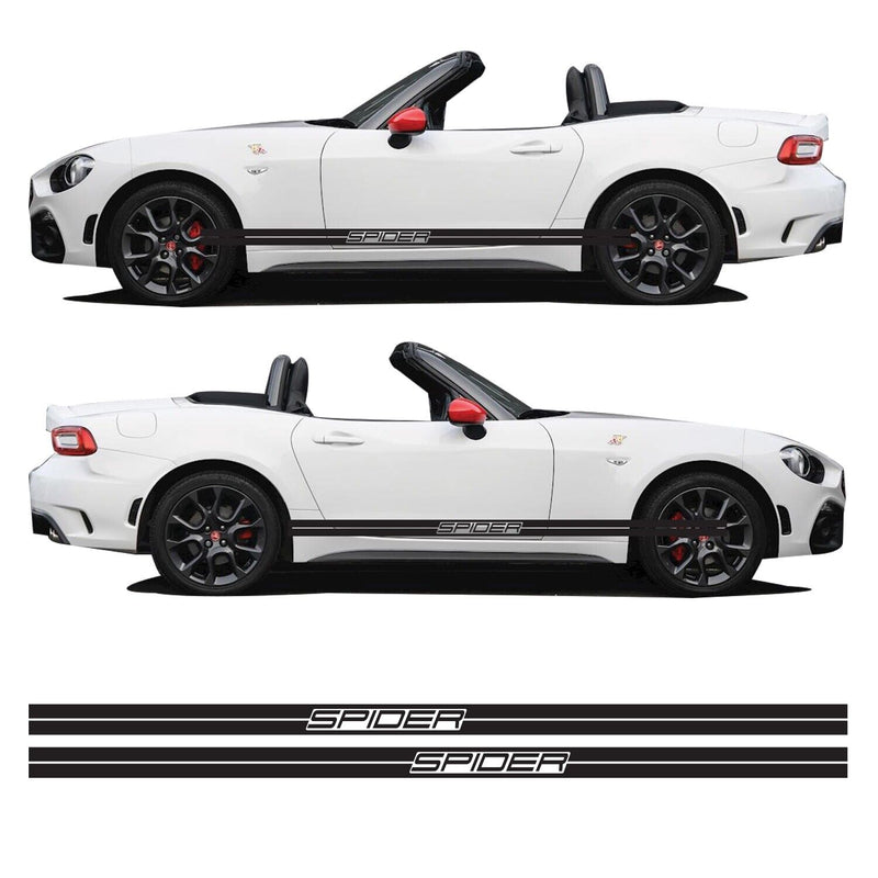 Spider Side Stripe Decal Graphics Kit Air Release Vinyl Fits Abarth 124 Spider