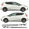 Checkered Door Side Stripes Decal Air Release Vinyl Fits Ford Fiesta ST 5dr MK8