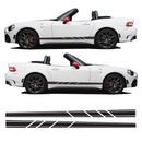 Slash Cut Side Stripe Decal Graphics Kit Air Release Vinyl Fit Abarth 124 Spider